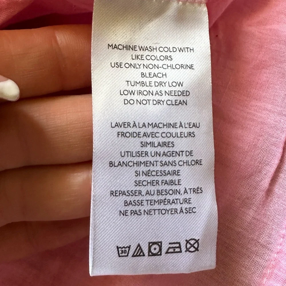 Urban Outfitters Pink Eyelet Ruffle Tie-Waist Mini Dress - Picture 10 of 14